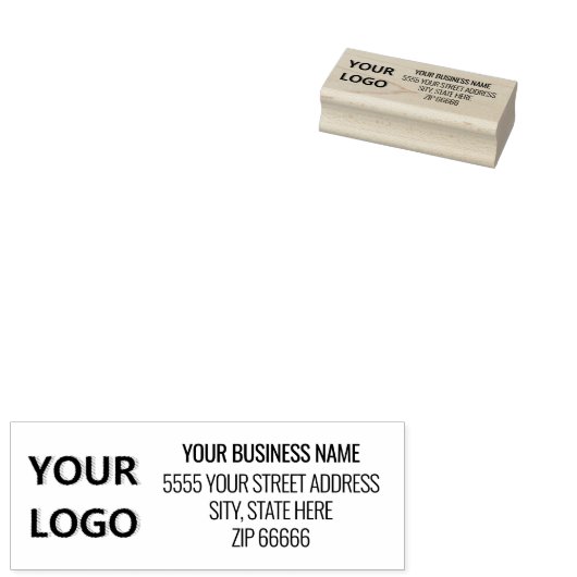 Aangepaste zakelijke Logo Adres Naam Stempel (Gestempeld)