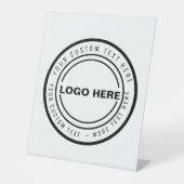 Aangepaste zakelijke logo adverteren reclamebord met voetstuk (Voorkant)