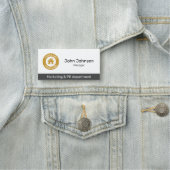 Aangepaste zakelijke Logo-afdelingstitel medewerke Naamplaatje (In situ)