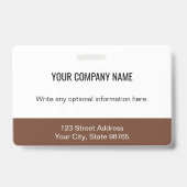 Aangepaste Zakelijke Logo Bar Code Werknemersfoto Badge (Achterkant)