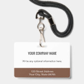 Aangepaste Zakelijke Logo Bar Code Werknemersfoto Badge (Achterkant met lanyard)