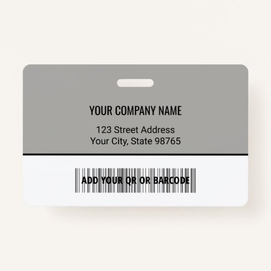 Aangepaste zakelijke Logo Barcode Werknemer Foto Badge (Achterkant)