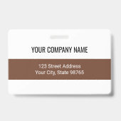 Aangepaste zakelijke Logo Barcode Werknemer Foto Badge (Back)