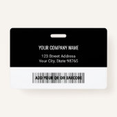 Aangepaste zakelijke Logo Barcode Werknemer Foto Badge (Achterkant)