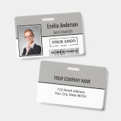 Aangepaste zakelijke Logo Barcode Werknemer Foto Badge (Front & Back)