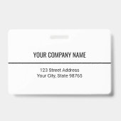 Aangepaste zakelijke Logo Barcode Werknemer Foto Badge (Back)