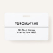 Aangepaste zakelijke Logo Barcode Werknemer Foto Badge (Achterkant)