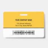 Aangepaste zakelijke Logo Barcode Werknemer Foto Badge (Back)