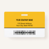 Aangepaste zakelijke Logo Barcode Werknemer Foto Badge (Achterkant)