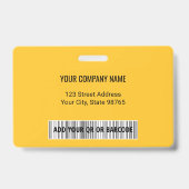 Aangepaste zakelijke Logo Barcode Werknemer Foto Badge (Achterkant)