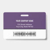 Aangepaste zakelijke Logo Barcode Werknemer Foto Badge (Back)