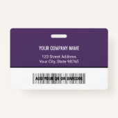 Aangepaste zakelijke Logo Barcode Werknemer Foto Badge (Achterkant)
