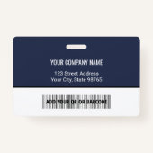 Aangepaste zakelijke Logo Barcode Werknemer Foto Badge (Achterkant)