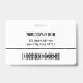 Aangepaste zakelijke Logo Barcode Werknemer Foto Badge (Back)