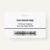 Aangepaste zakelijke Logo Barcode Werknemer Foto Badge (Achterkant)