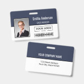 Aangepaste zakelijke Logo Barcode Werknemer Foto Badge (Front & Back)
