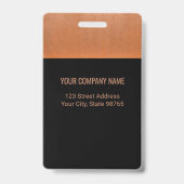 Aangepaste zakelijke Logo Barcode Werknemer Foto Badge (Achterkant)