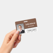 Aangepaste zakelijke Logo Barcode Werknemer Foto Badge (Handheld)