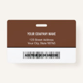 Aangepaste zakelijke Logo Barcode Werknemer Foto Badge (Achterkant)