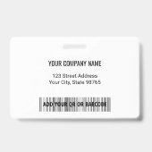 Aangepaste zakelijke Logo Barcode Werknemer Foto Badge (Back)