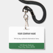 Aangepaste zakelijke logo barcodemedewerkersfoto g badge (Achterkant met lanyard)