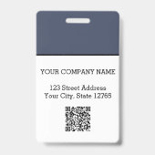 Aangepaste zakelijke Logo Basic Barcode Werknemer  Badge (Achterkant)