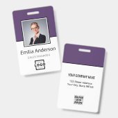 Aangepaste zakelijke Logo Basic Barcode Werknemer Badge (Front & Back)