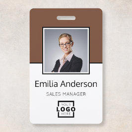 Aangepaste zakelijke Logo Basic Barcode Werknemer  Badge