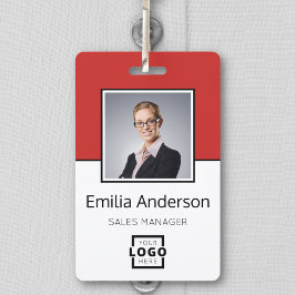 Aangepaste zakelijke Logo Basic Barcode Werknemer  Badge