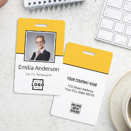 Aangepaste zakelijke Logo Basic Barcode Werknemer  Badge