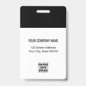 Aangepaste zakelijke Logo Basic Barcode Werknemer Badge (Back)