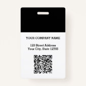Aangepaste zakelijke Logo Basic Barcode Werknemer  Badge (Achterkant)