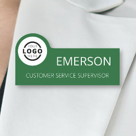 Aangepaste zakelijke Logo Basic Employee Green Nam Naamplaatje