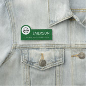 Aangepaste zakelijke Logo Basic Employee Green Nam Naamplaatje (In situ)