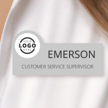 Aangepaste zakelijke Logo Basic Employee Grey Name