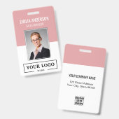 Aangepaste zakelijke Logo Basic Employee Photo Pin Badge (Front & Back)