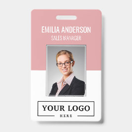 Aangepaste zakelijke Logo Basic Employee Photo Pin Badge