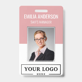 Aangepaste zakelijke Logo Basic Employee Photo Pin Badge