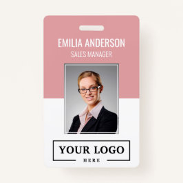 Aangepaste zakelijke Logo Basic Employee Photo Pin Badge