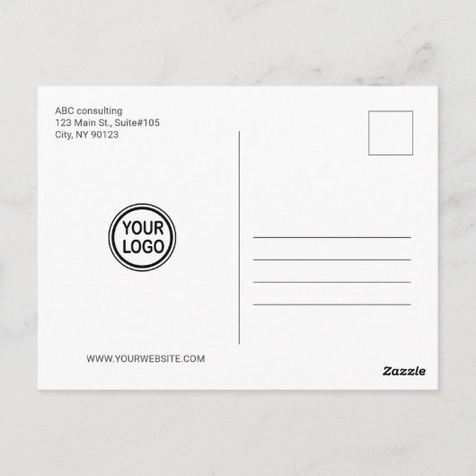 Aangepaste zakelijke Logo Bedankt Briefkaart (Achterkant)