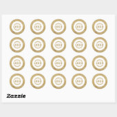 Aangepaste zakelijke Logo - Bedankt Gold Ronde Sticker (Vel)