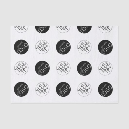 Aangepaste zakelijke Logo - Bedankt patroon Tissuepapier (Voorkant)
