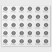 Aangepaste Zakelijke Logo Bedankt Tekst Inpakpapie Cadeaupapier (Vlak)