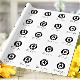 Aangepaste Zakelijke Logo Bedankt Tekst Inpakpapie Cadeaupapier