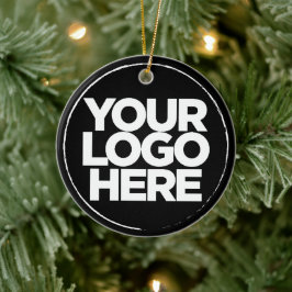 Aangepaste zakelijke Logo Bedankt voor je kerstfee Keramisch Ornament