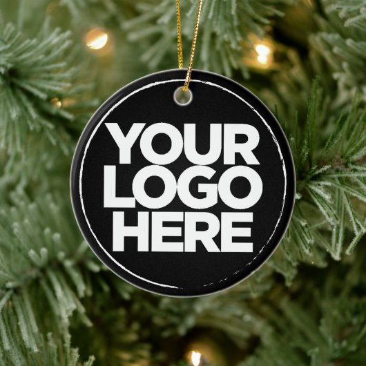 Aangepaste zakelijke Logo Bedankt voor je kerstfee Keramisch Ornament (Boom)
