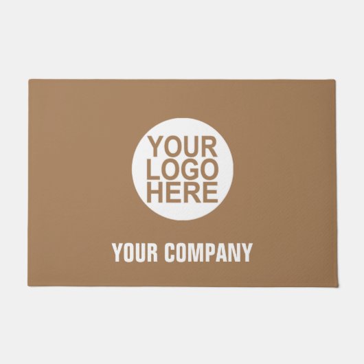 Aangepaste zakelijke Logo bedrijf of slogan Deurmat (Voorkant)