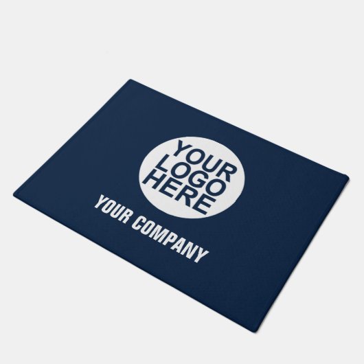 Aangepaste zakelijke Logo bedrijf of slogan Deurmat (Schuin)