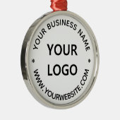 Aangepaste zakelijke Logo bedrijf persoonlijke Kan Metalen Ornament (Rechts)