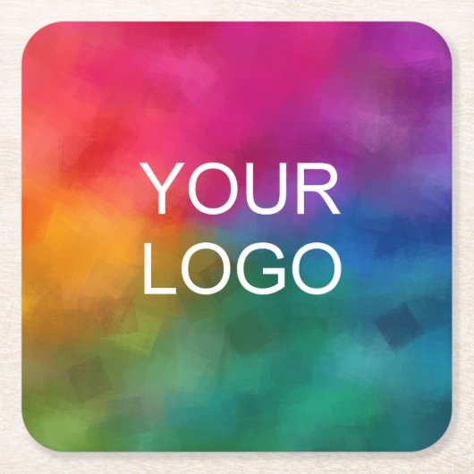 Aangepaste zakelijke Logo bedrijfsbedrijf Sjabloon Kartonnen Onderzetters (Voorkant)